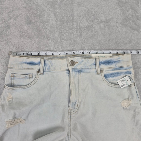 NWT 14 (34) High Rise Frayed Hem Maurices Jean Shorts Distressed Denim Light - Picture 8 of 12